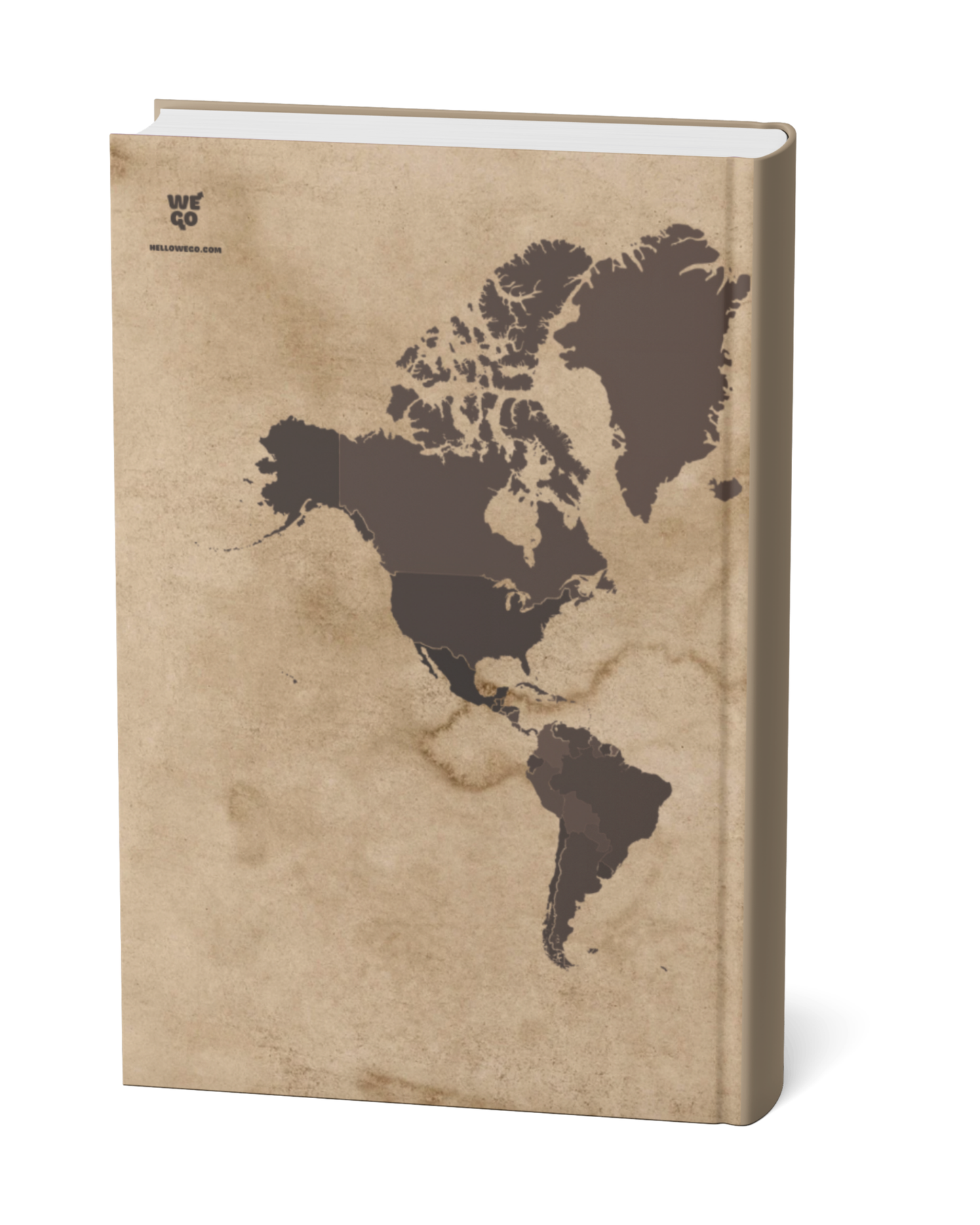 World Travel Scrapbook Journal | Rustic Brown - We Go