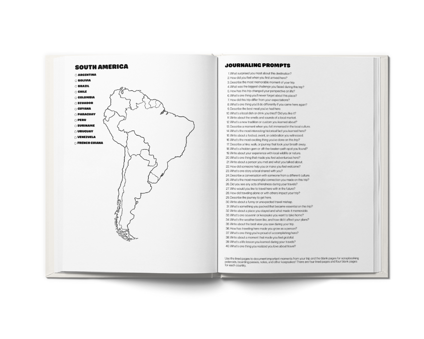 South America Travel Scrapbook Journal