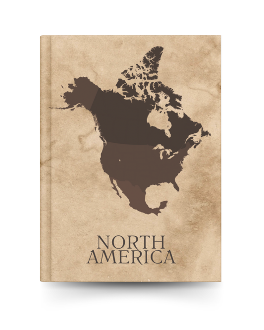 North America Travel Scrapbook Journal | Rustic Brown - We Go