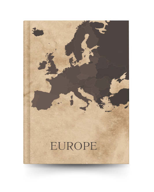 Europe Travel Scrapbook Journal | Rustic Brown - We Go