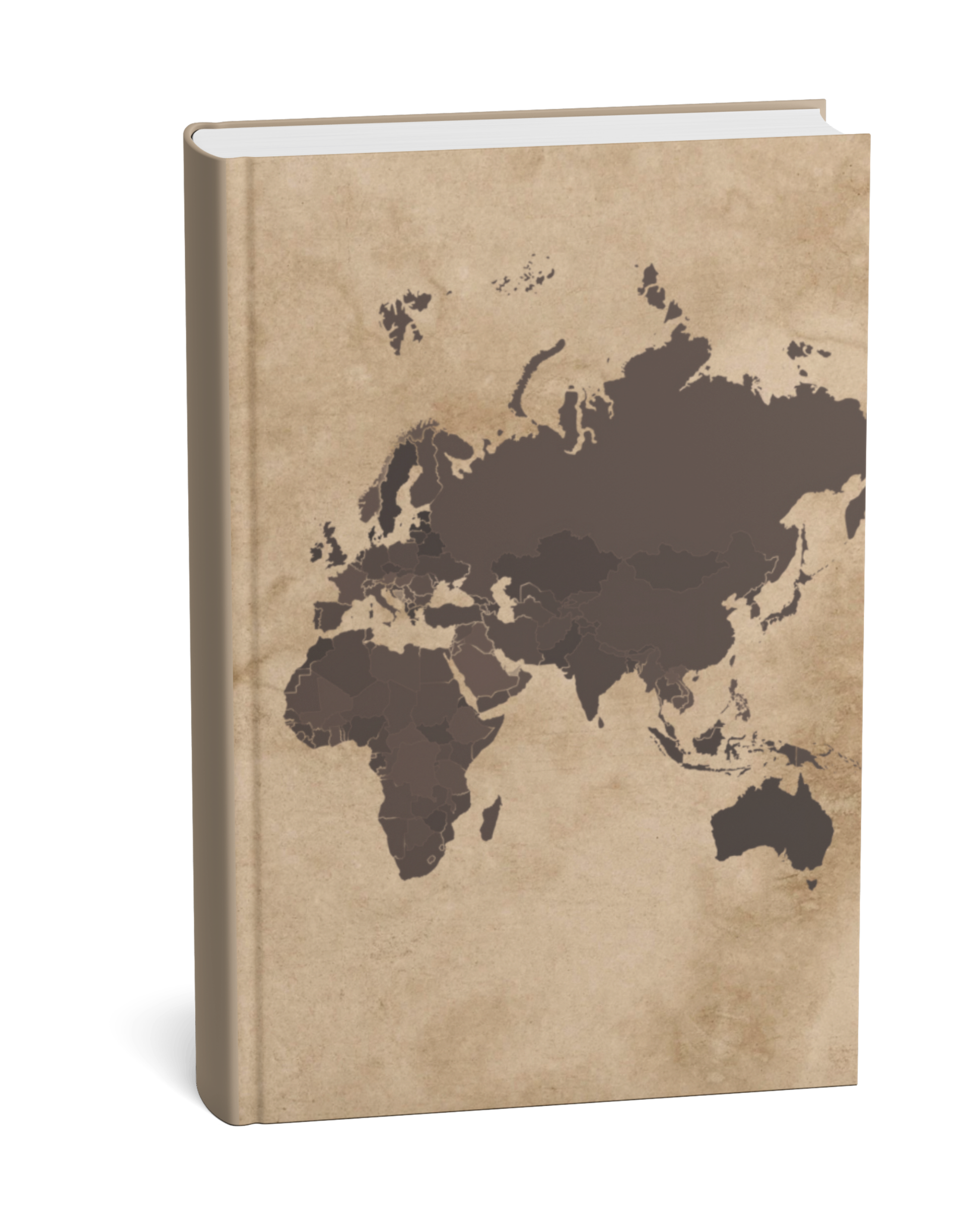 World Travel Scrapbook Journal | Rustic Brown - We Go